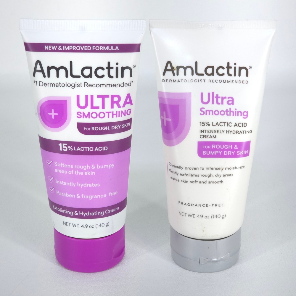 AmLactin Ultra Smoothing Cream 4.9oz 15% Lactic Acid Hydrate Exfoliating‎ Lotion